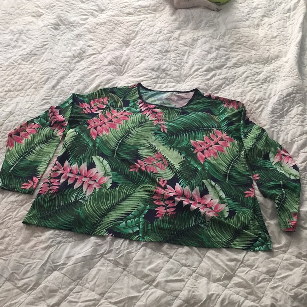 Lands End Swim Tee Rash Guard